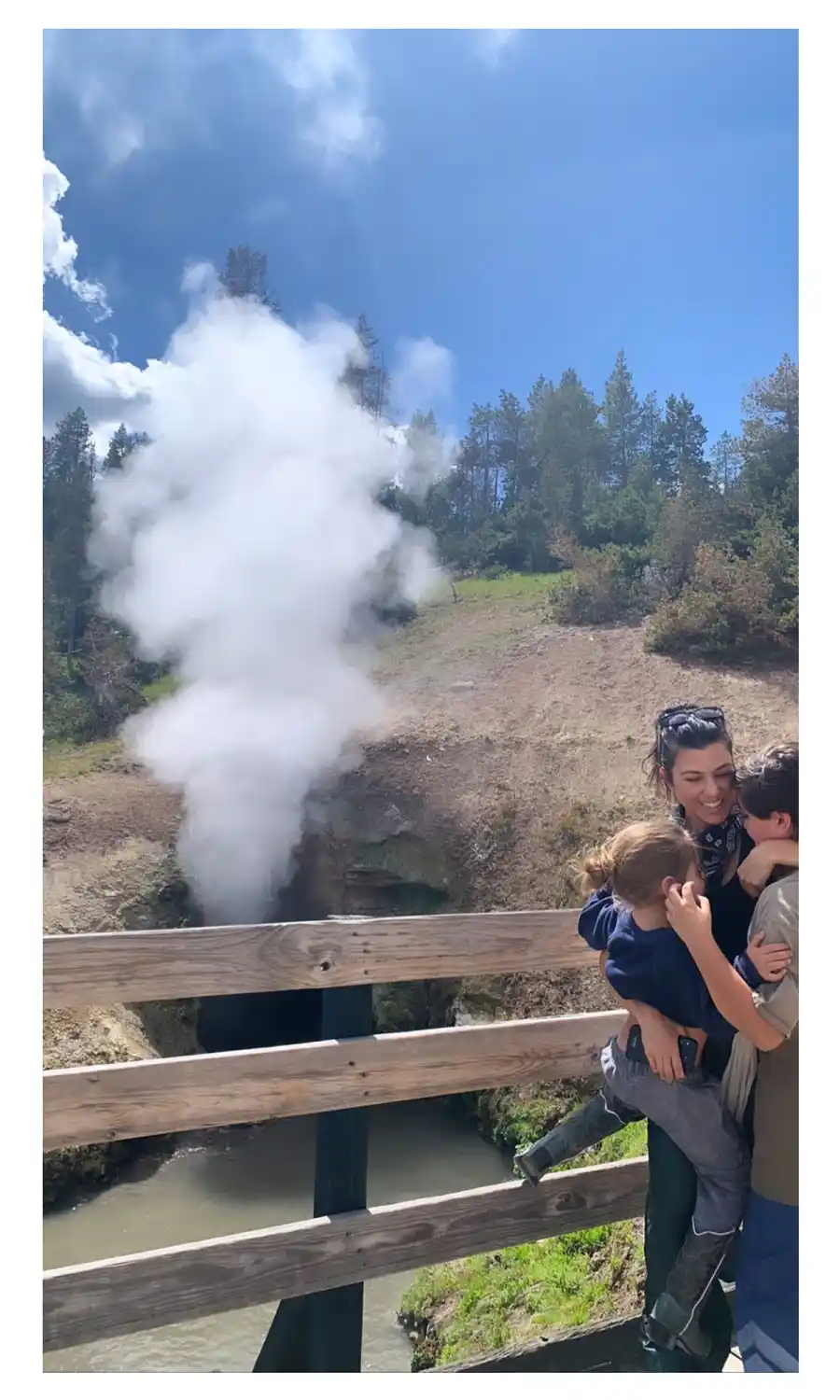 Kourtney Kardashian Hug Reign and Mason Montana Instagram