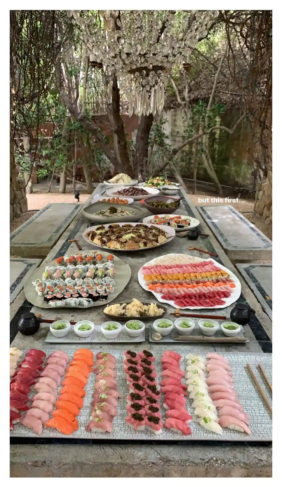 Kourtney Kardashian Shows Off the Most Enviable Sushi Spread