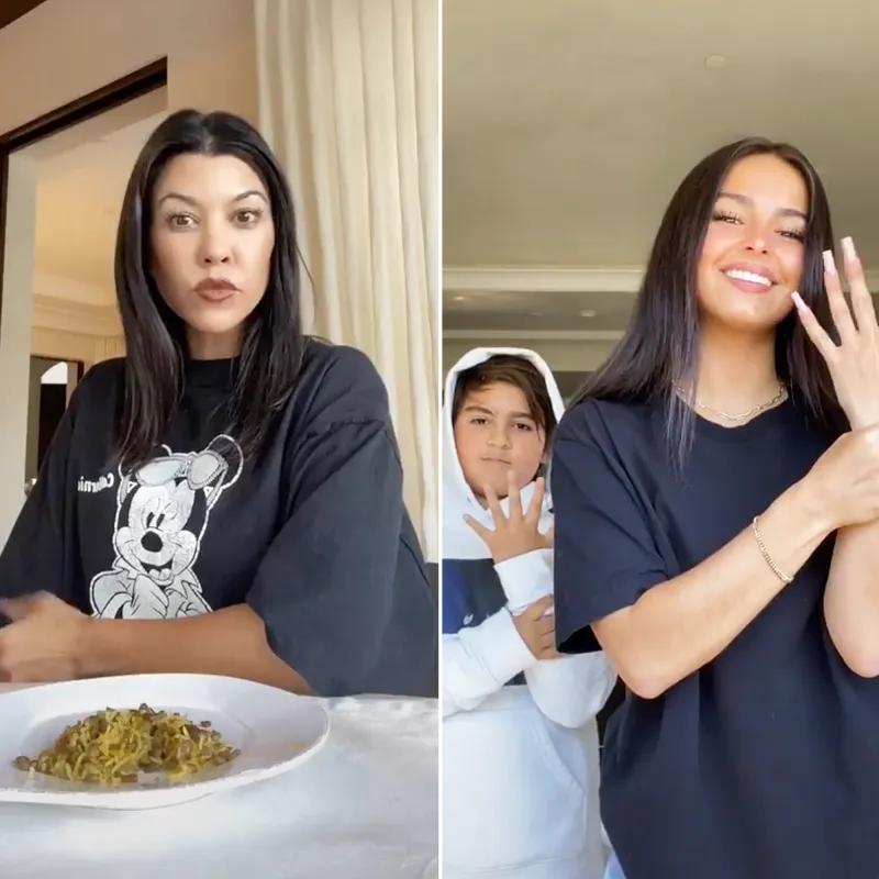 Kourtney Kardashian and Mason Disick Team Up With Addison Rae for Fun TikTok Videos