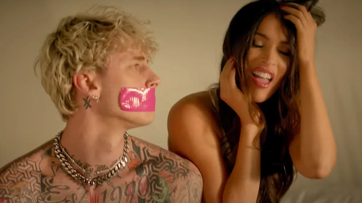 Machine Gun Kelly Gets Flustered When Asked About Filming Steamy Megan Fox Music Video 2