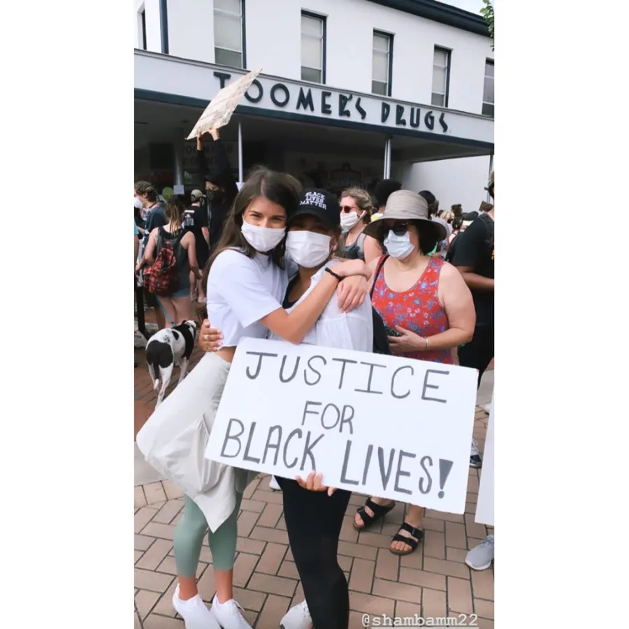 Madison Prewett protesting BLM