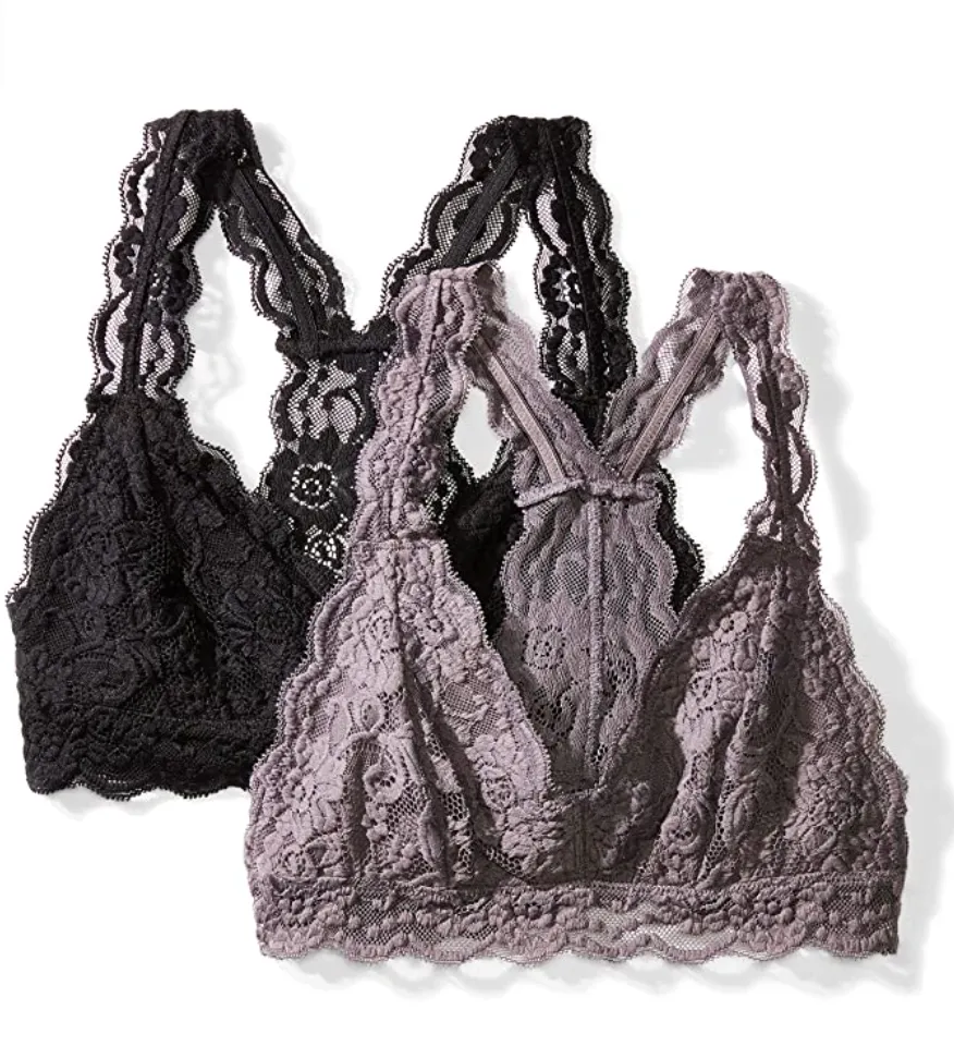 Mae Women's Racerback Lace Plunge Bralette