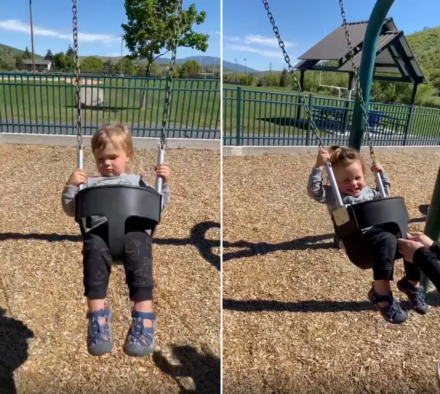 Meghan King Edmonds sons swinging