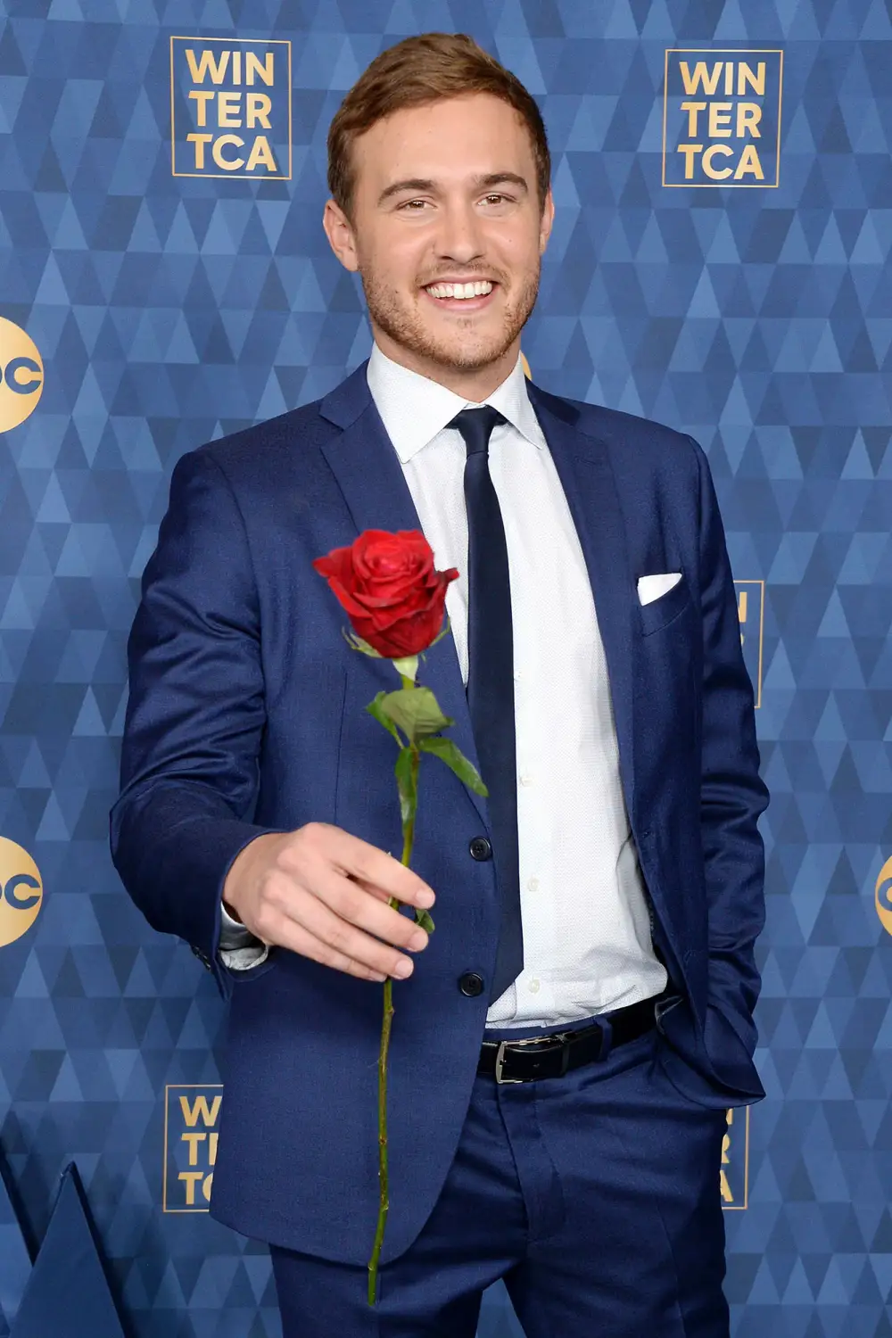 Peter Weber Rose Blue Tie