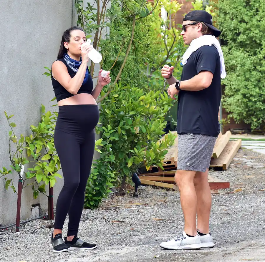 Pregnant Lea Michele Steps Out for 1st Time Since Glee Scandal With Husband Zandy Reich