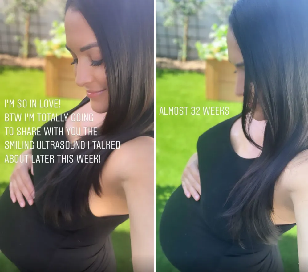 Pregnant Nikki Bella Jokes That Artem Chigvintsev Doesnt Like That She Doesn&rsquo;t Wear Bras