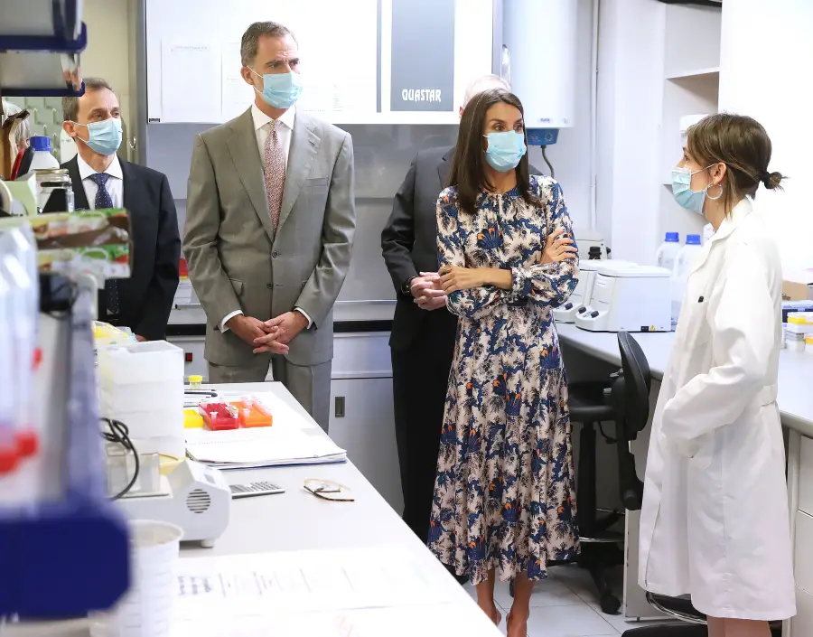 Queen Letizia Dazzles in a Boldly Patterned Frock