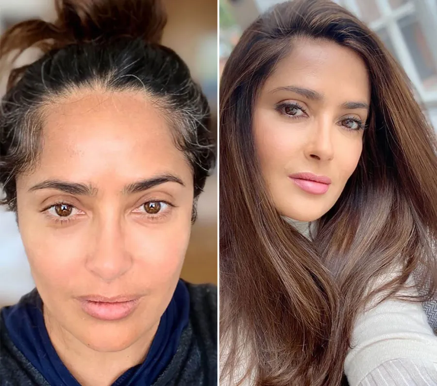 Salma Hayek 'Finally' Does Her Roots: See the Before and After Pics