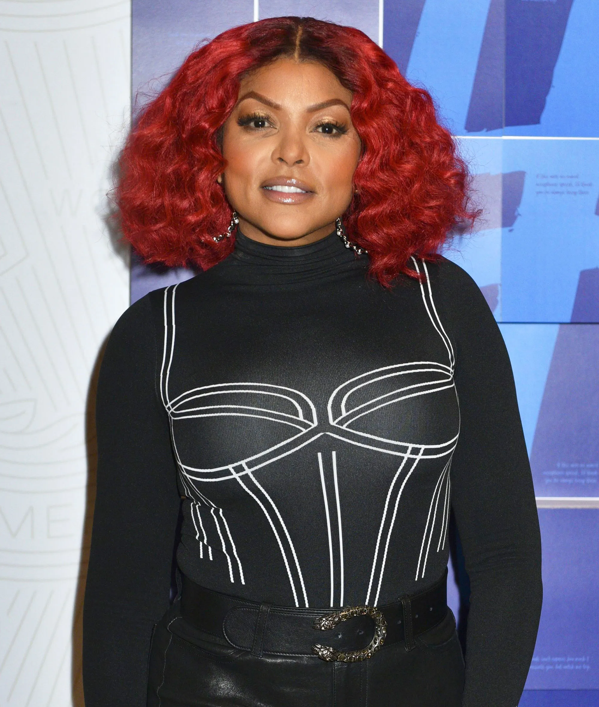 See Taraji P. Henson's Bright Red Afro That 'Defies Gravity'