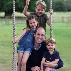 Prince William Smiles With Kids George, Charlotte and Louis in New Photo Taken by Duchess Kate for His 38th Birthday