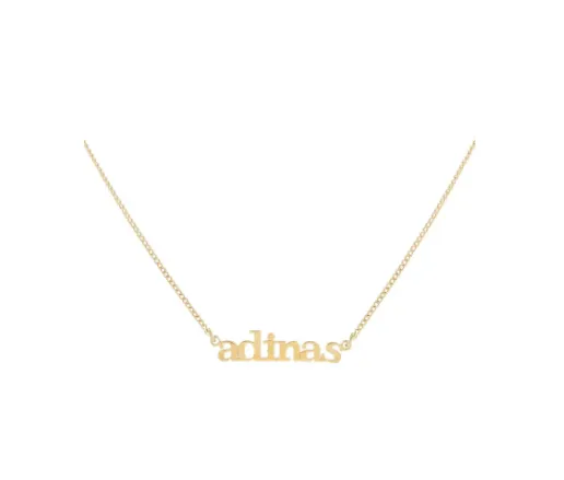 Adina's Jewels Personalized Mini Lowercase Nameplate Necklace