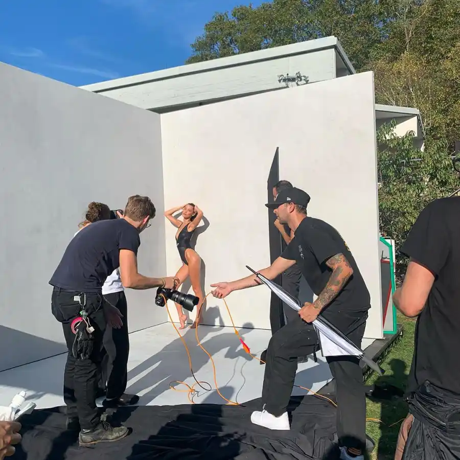 Behind-the-Scenes Pics From Bella Hadid’s Epic Underwater Calvin Klein Swim Photo Shoot