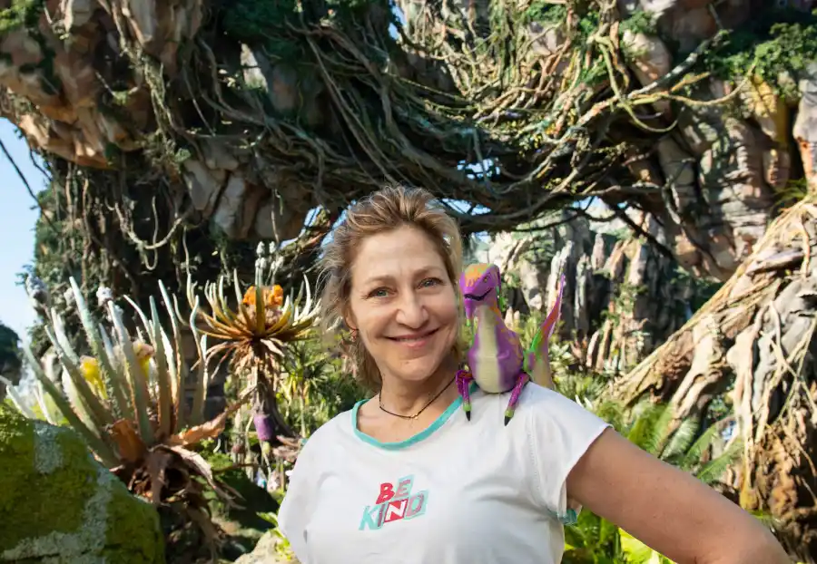 Edie Falco Celebs Visit Disney Theme Parks