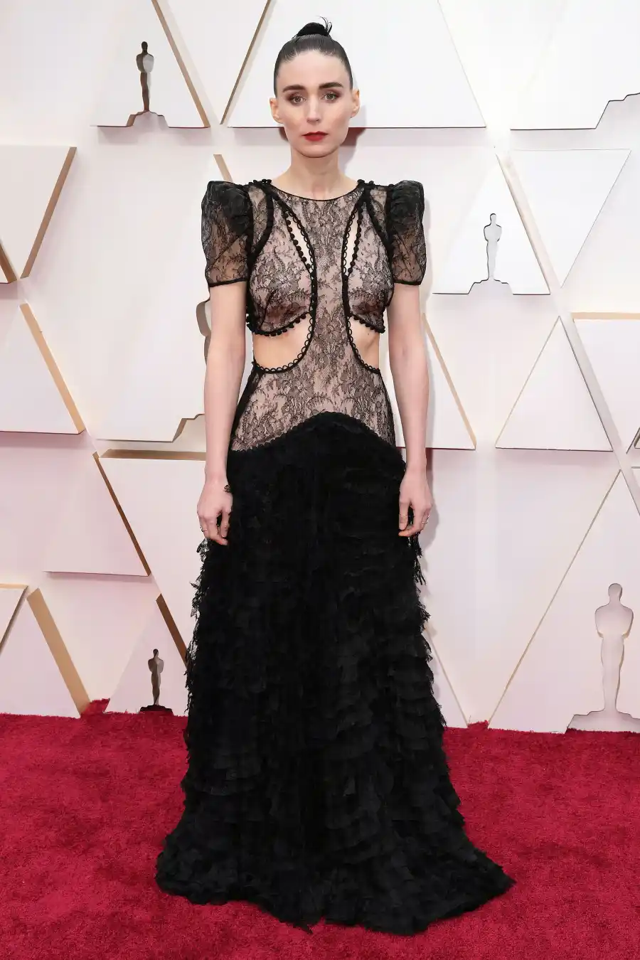 Celebs Wearing Black Cutouts - Rooney Mara