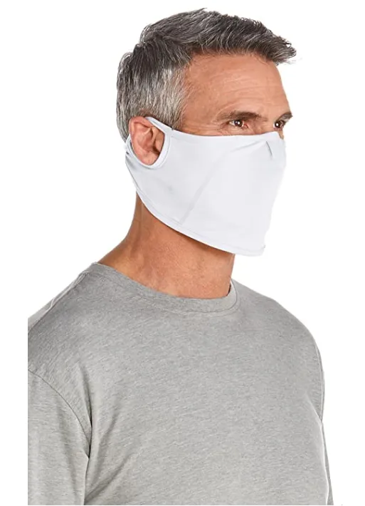 Coolibar UPF 50+ Men's Women's Blackburn UV Mask (White)