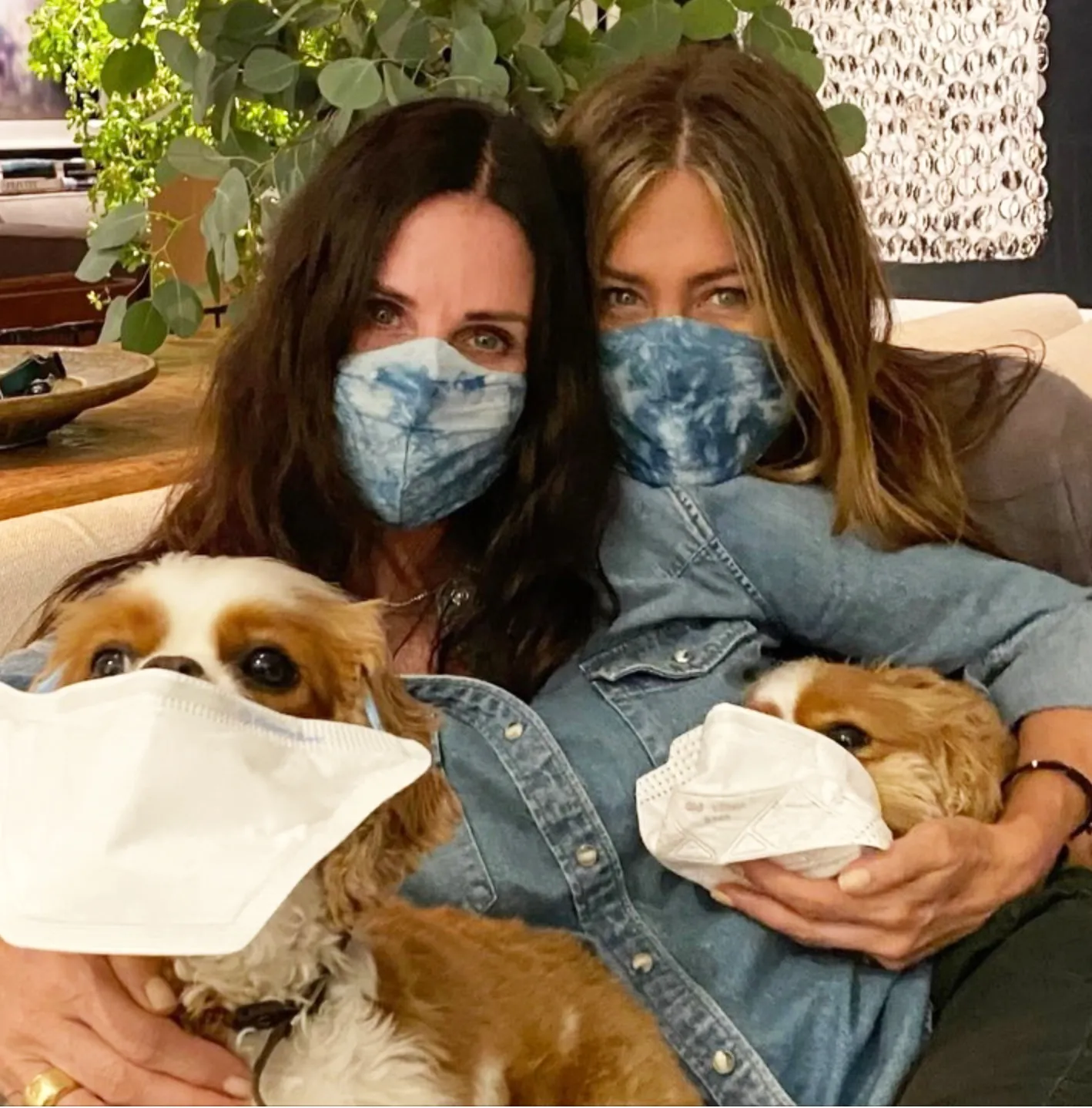Courteney Cox Jennifer Aniston Masks