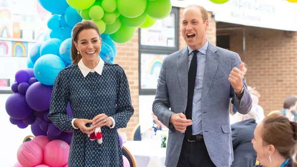 Duchess Kate Laughs With Prince William as They Have Afternoon Tea With Hospital Staff