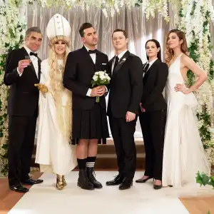 Emmy Nominations 2020 Eugene Levy Catherine OHara Dan Levy Noah Reid Emily Hampshire and Annie Murphy in Schitts Creek