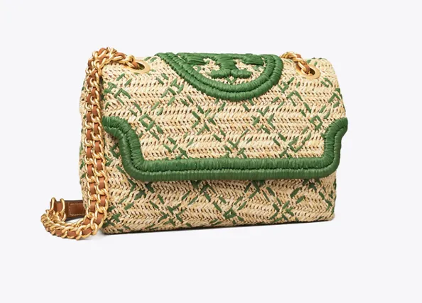 Fleming Soft Straw Small Convertible Shoulder Bag