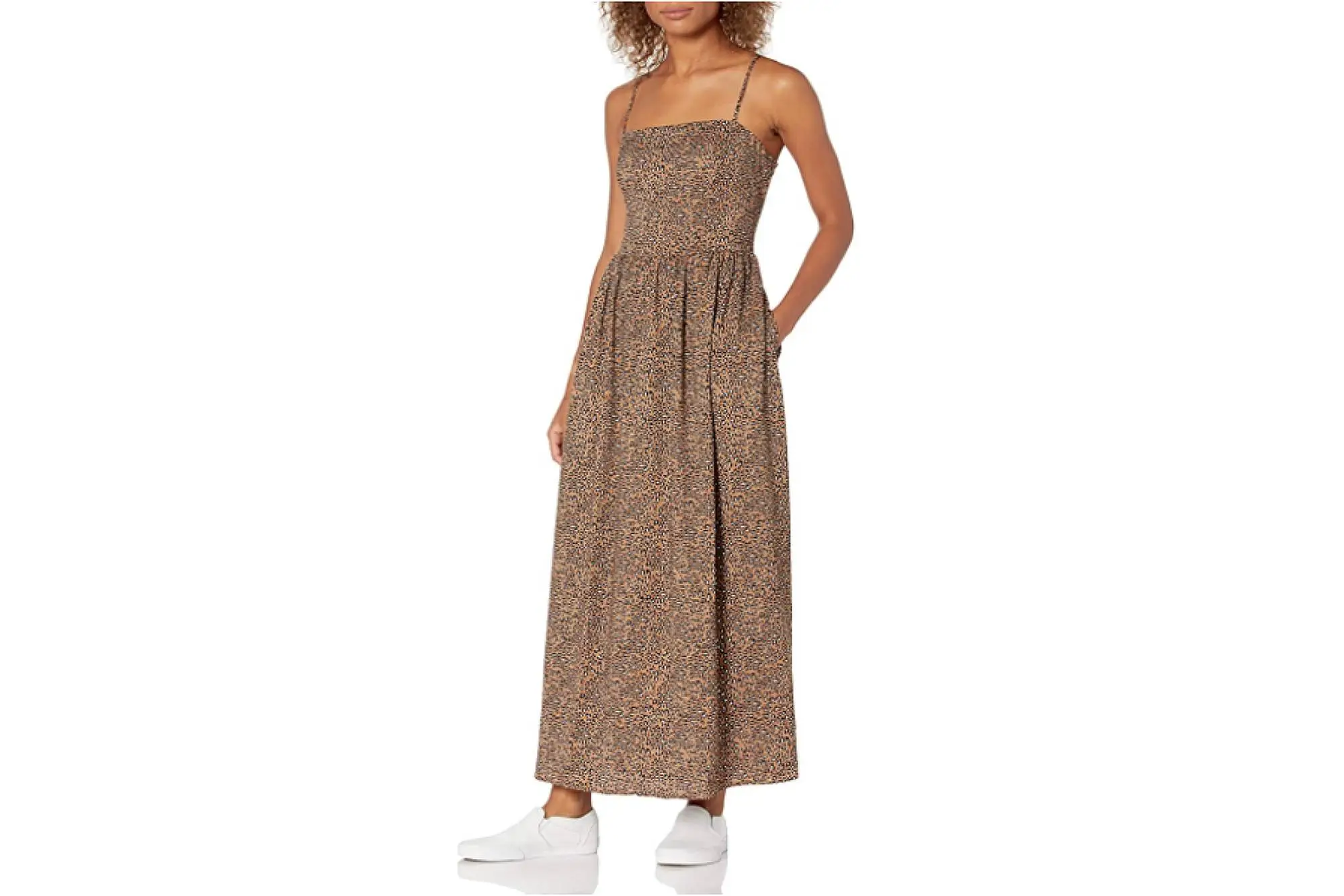 Goodthreads Women's Georgette Smock-Back Cami Maxi Dress