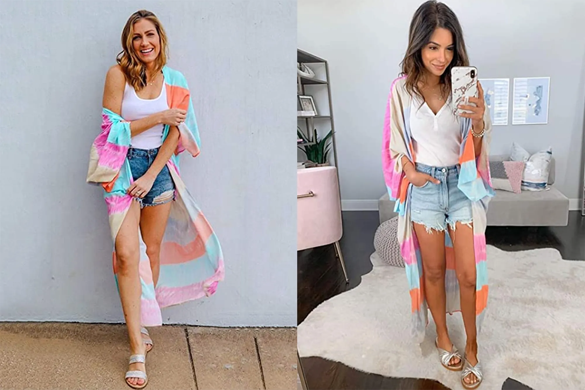 Hibluco Women's Sheer Chiffon Kimono Cardigan