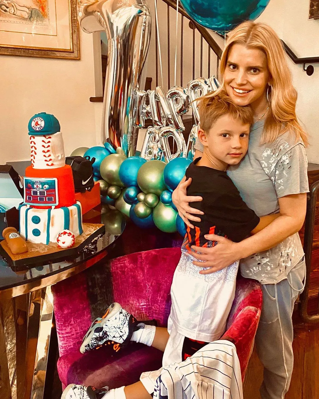 Jessica Simpson Celebrates Son Ace 7th Birthday With Baseball Theme