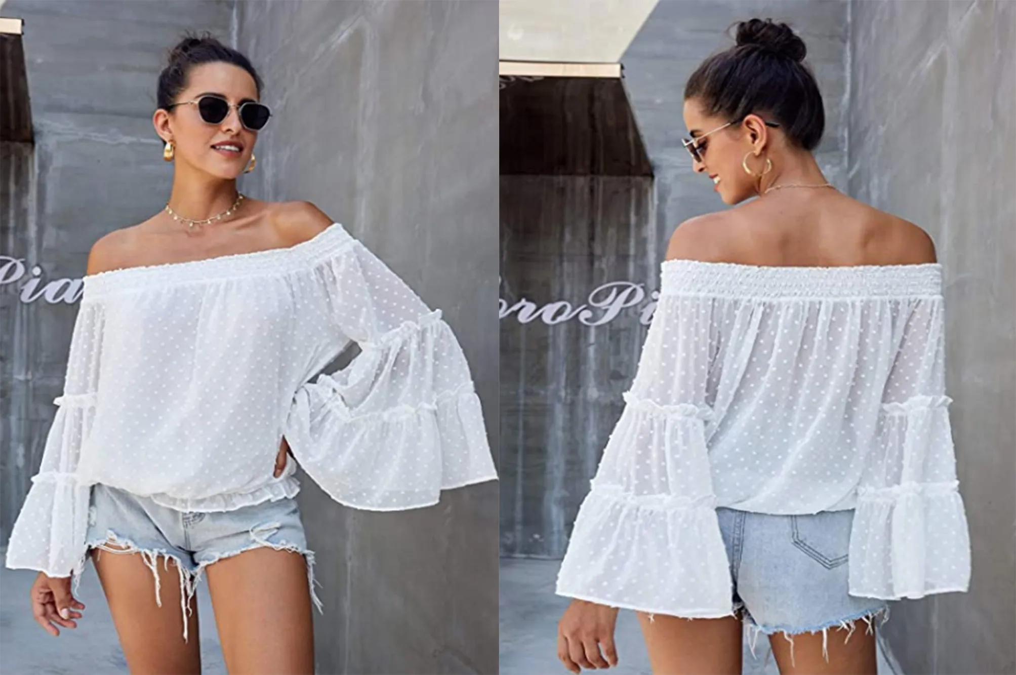 KIRUNDO 2020 Women’s Spring Summer Chiffon Blouse