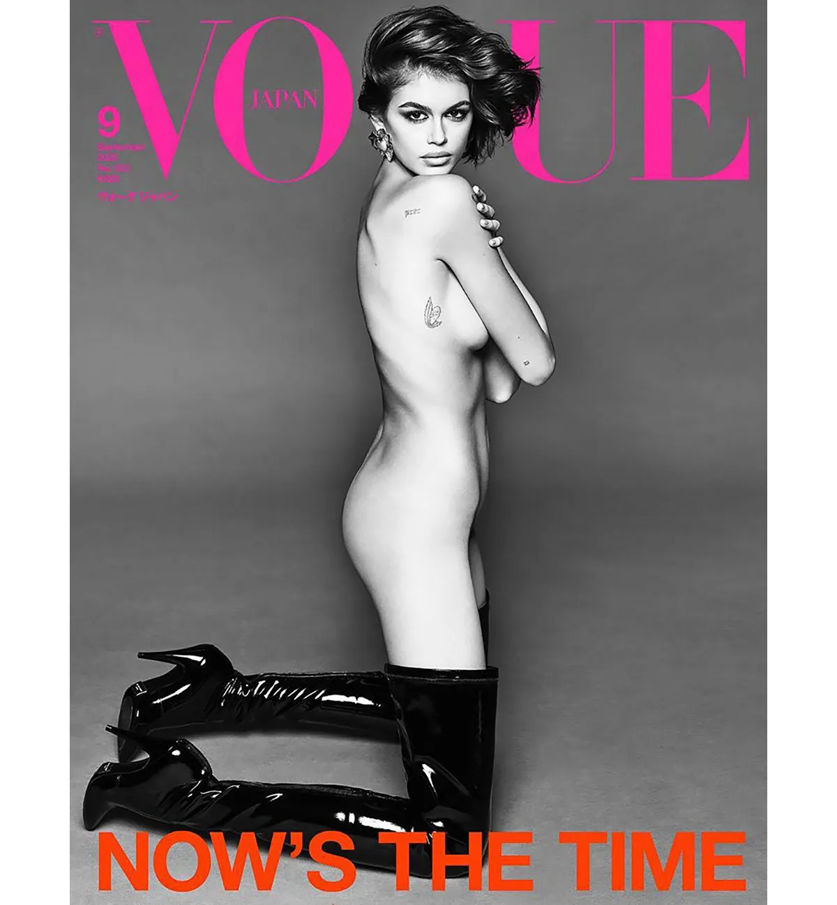 Kaia Gerber Wears Only Thigh-High Boots on ‘Vogue Japan’ Cover: Pics
