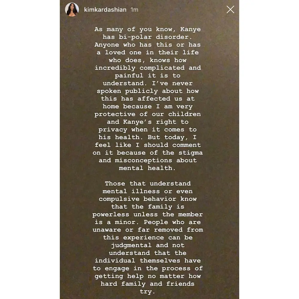 Kim Kardashian Breaks Silence on Kanye West Bi-Polar Disorder