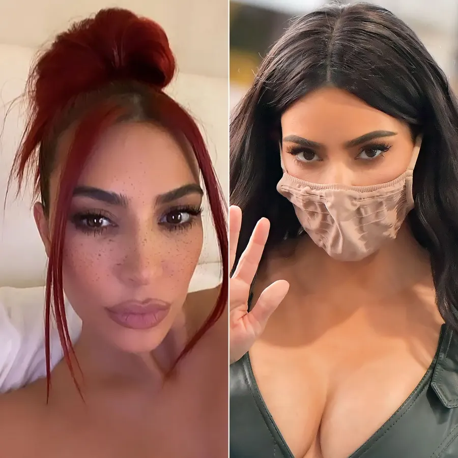 Kim Kardashian Says Goodbye to Her Red Strands