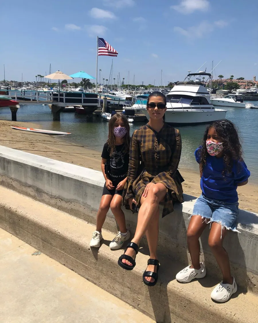 Kourtney Kardashian Penelope and North Balboa Island Instagram