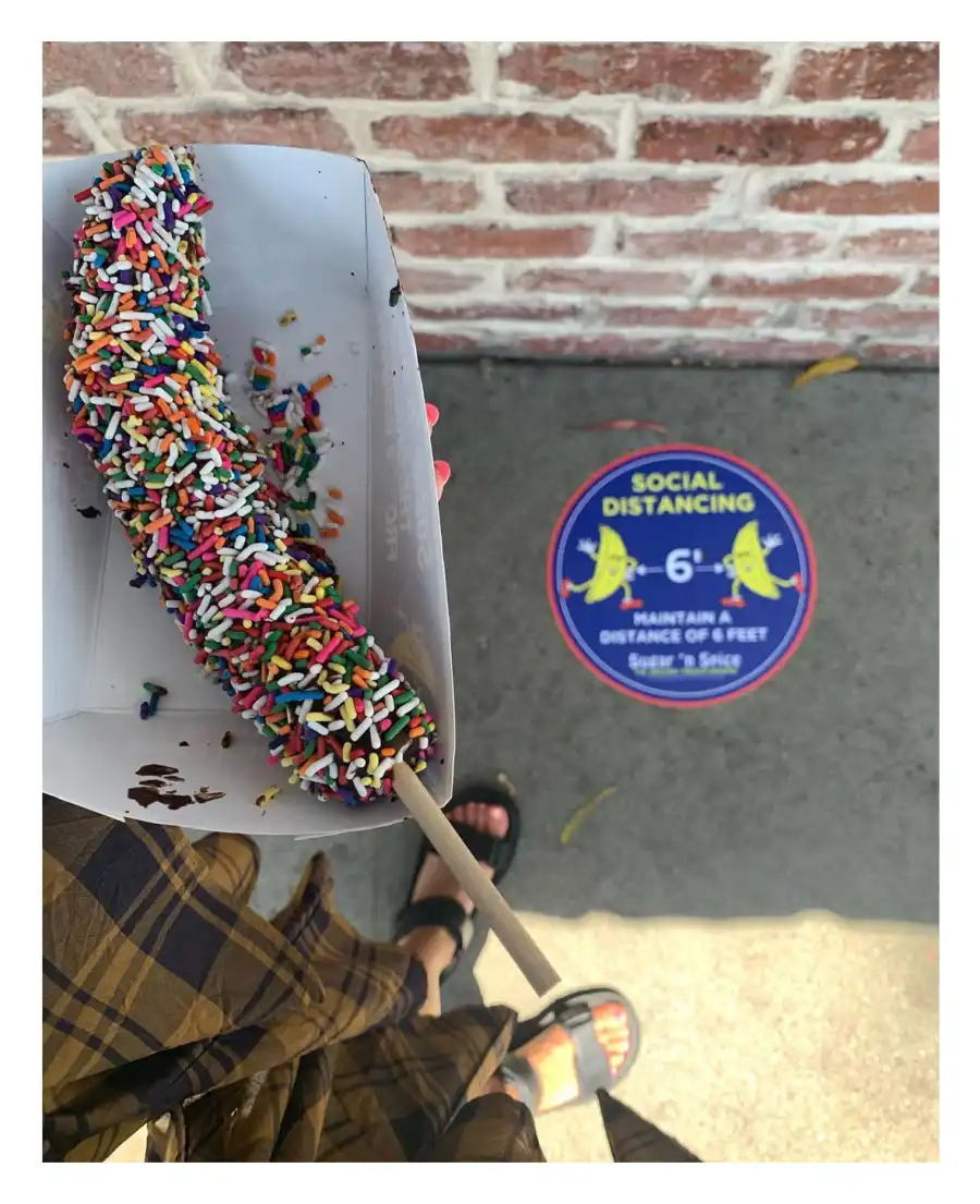 Sprinkles Banana Kourtney Kardashian Takes Saint and North to Balboa Island for Cousins Trip Amid Kanye Drama