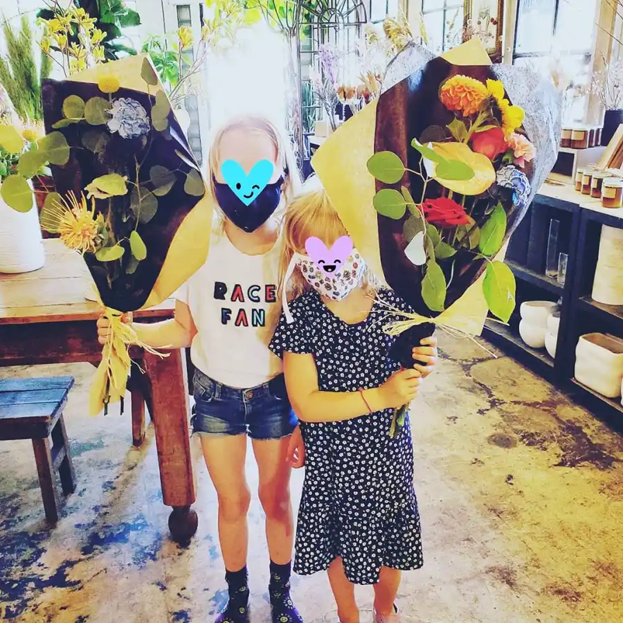 Kristen Bell Children Lincoln and Delta Celebrity Kids Wearing Face Masks Amid Coronavirus Pandemic