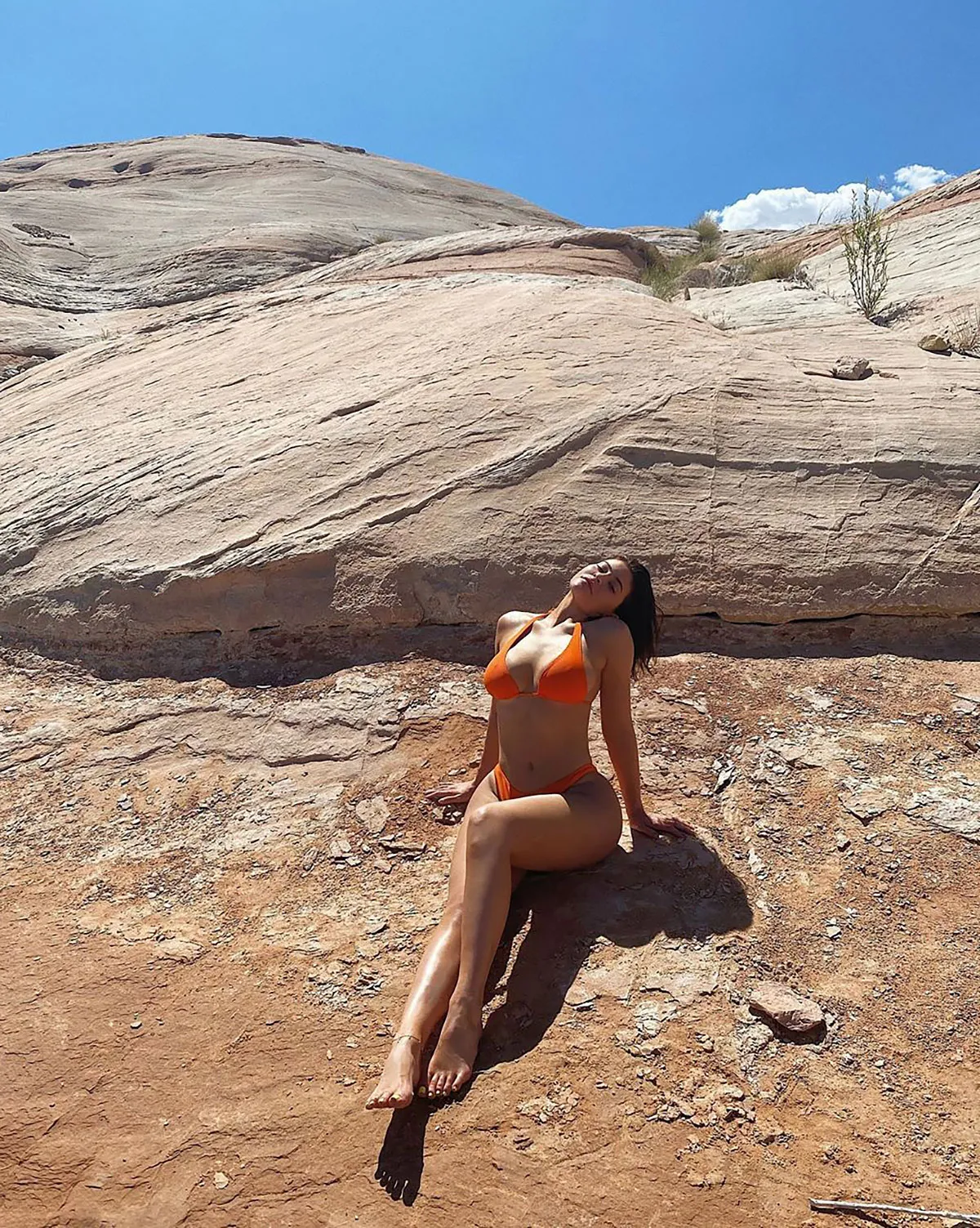 Kylie Jenner Wears the Hottest Orange Bikini During Her Desert Vacay