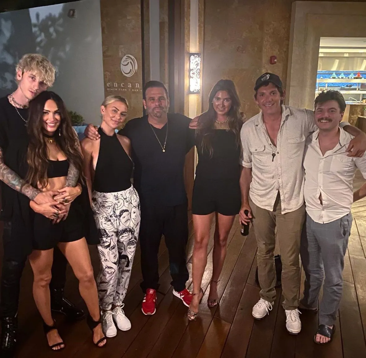 Megan Fox Machine Gun Kelly Get Cozy Next To Lala Kent Randall Emmett And Midnight In The Switchgrass Cast