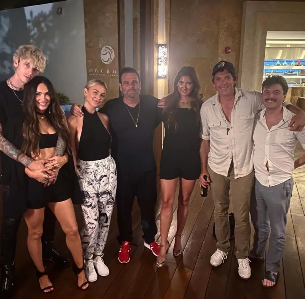 Megan Fox Machine Gun Kelly Get Cozy Next To Lala Kent Randall Emmett And Midnight In The Switchgrass Cast