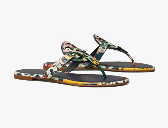 Miller Sandal Printed Leather (Medley Logo/Perfect Navy)