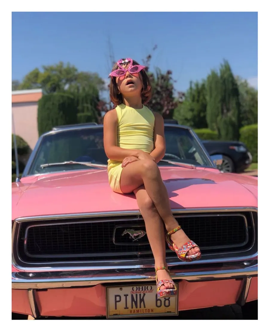 Penelope Disick Birthday Pink Flamingo Instagram Pink Mustang