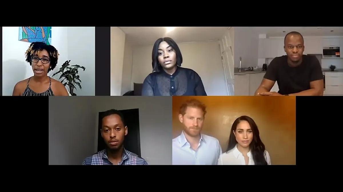 Prince Harry Meghan Markle Joke About Him Aging During Video Chat Racial Bias