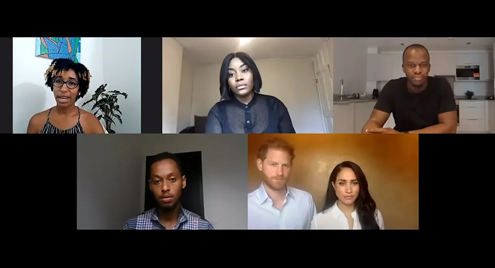 Prince Harry Meghan Markle Joke About Him Aging During Video Chat Racial Bias