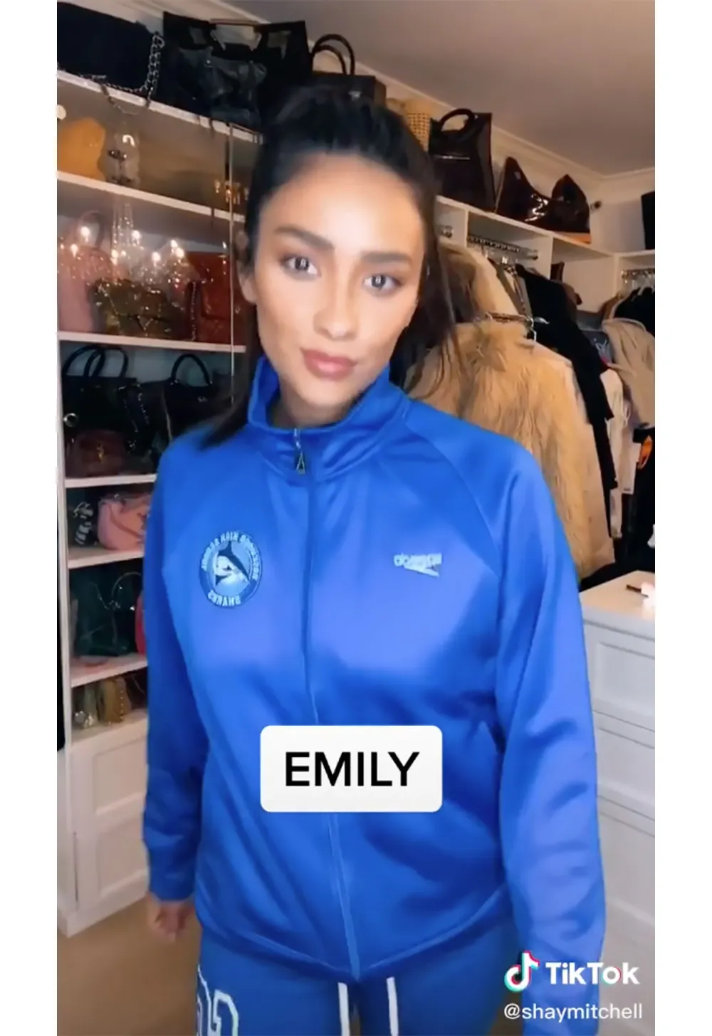 Throwback! Shay Mitchell Rewears &lsquo;Pretty Little Liars&rsquo; Swim Team Tracksuit