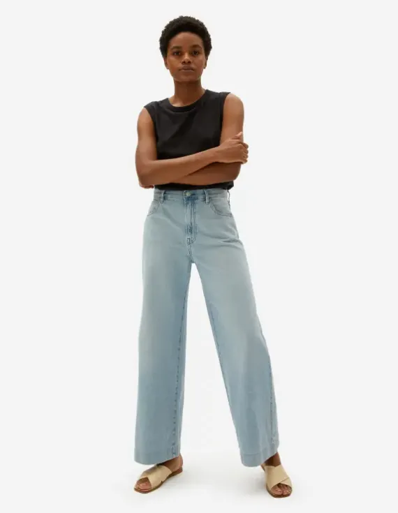 The Super-Soft Wide Leg Jean (Sky Blue)