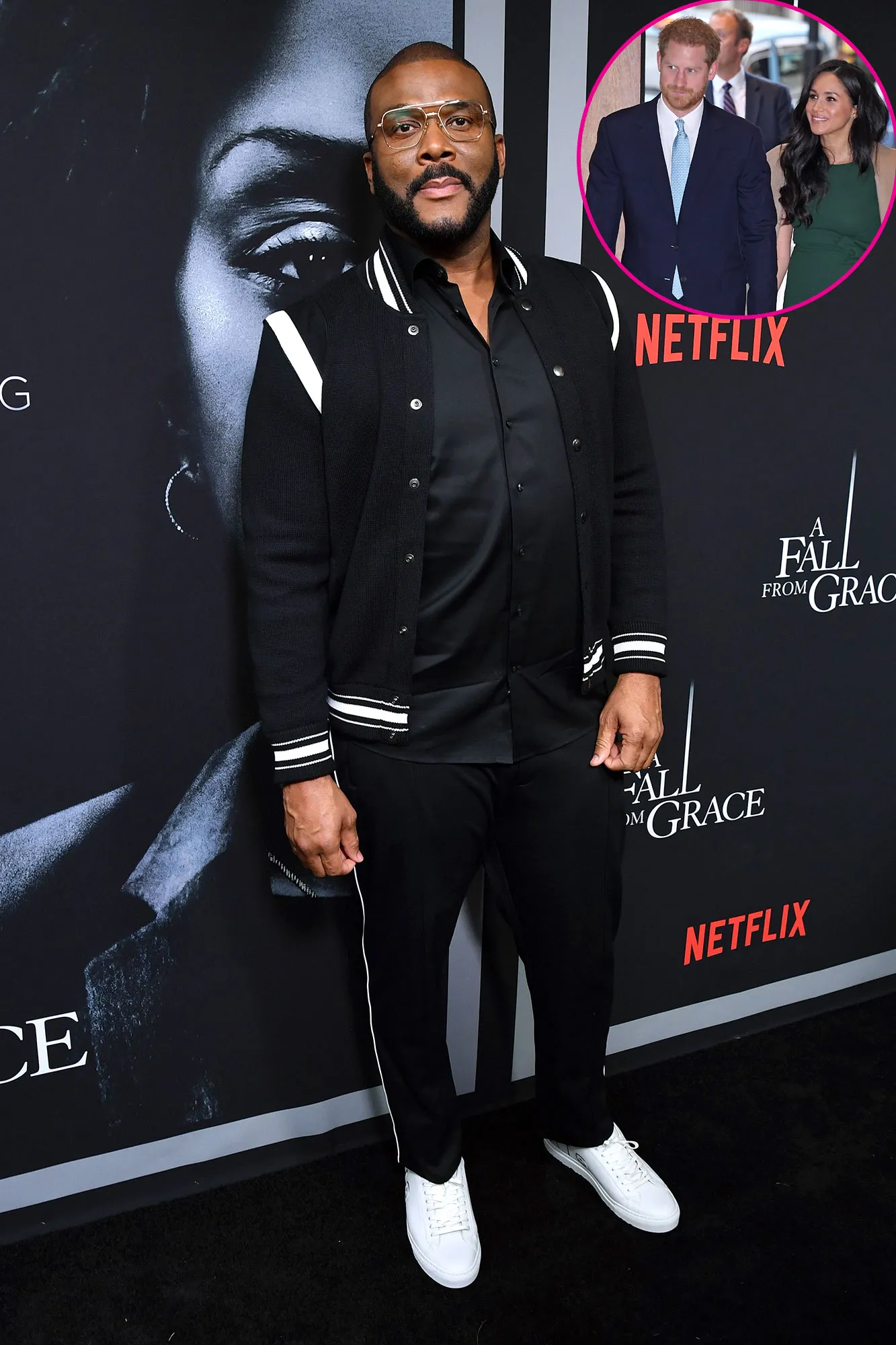 Tyler Perry Pretends to Lose Connection When Asked About Prince Harry and Meghan Markle Staying at His House