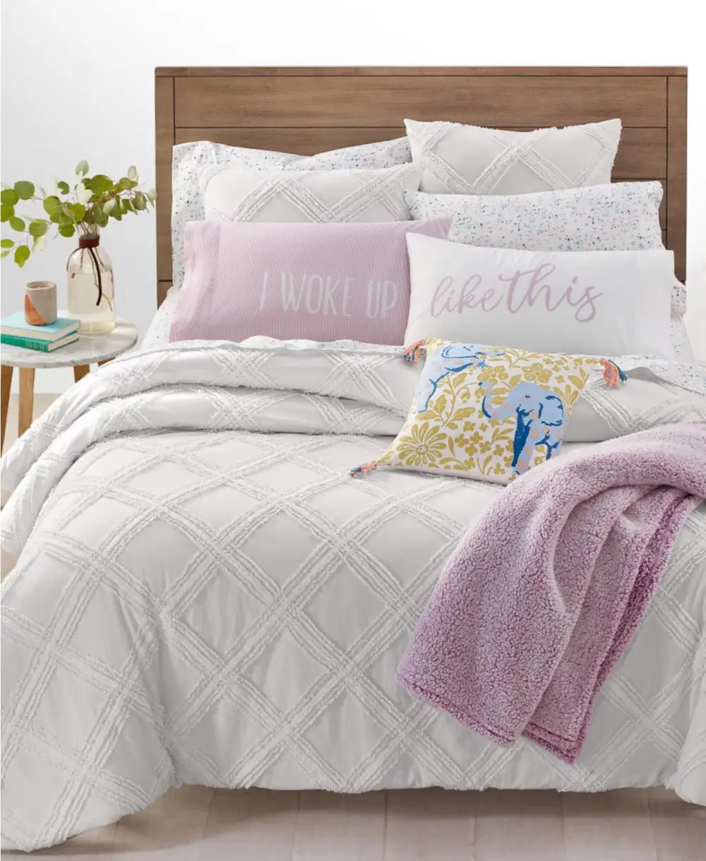 Whim by Martha Stewart Collection Chenille Trellis Bedding Collection