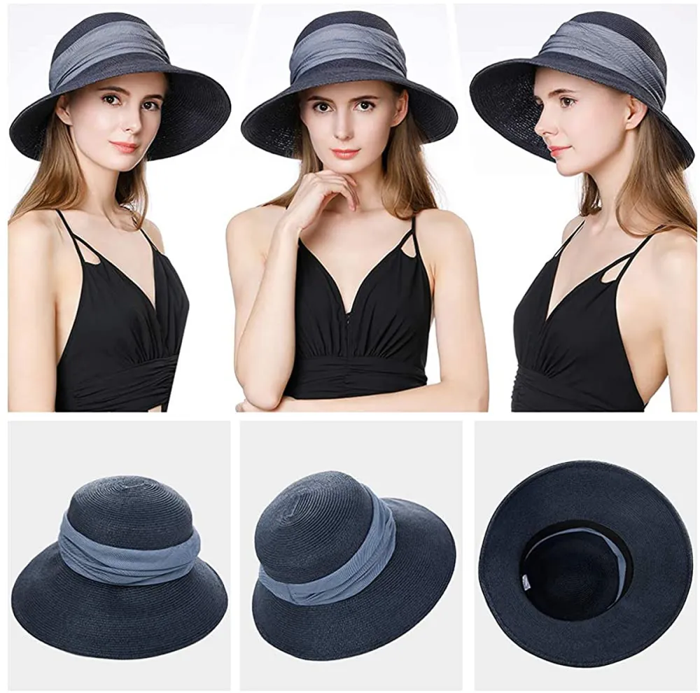 Jeff & Aimy UPF 50 Straw Sun Hat