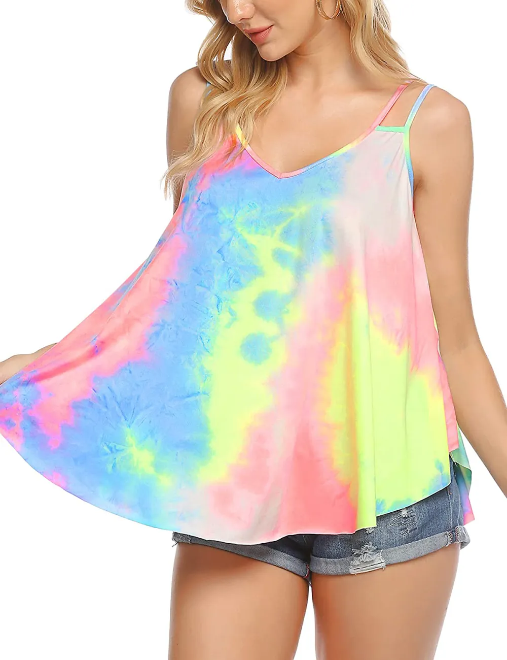 Zeagoo Women&rsquo;s Flowy V Neck Casual Sexy Summer Tank Top