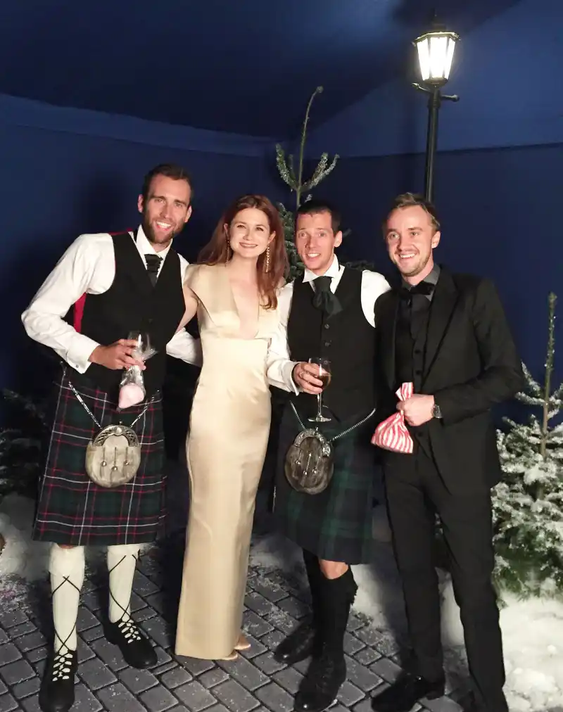 Matthew Lewis Bonnie Wright Scott Hoatson and Tom Felton Harry Potter Stars Reunite Over the Years