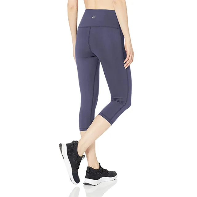Amazon Essentials Women's Studio Sculpt High-Rise Capri Yoga Legging (Night Shadow Blue)
