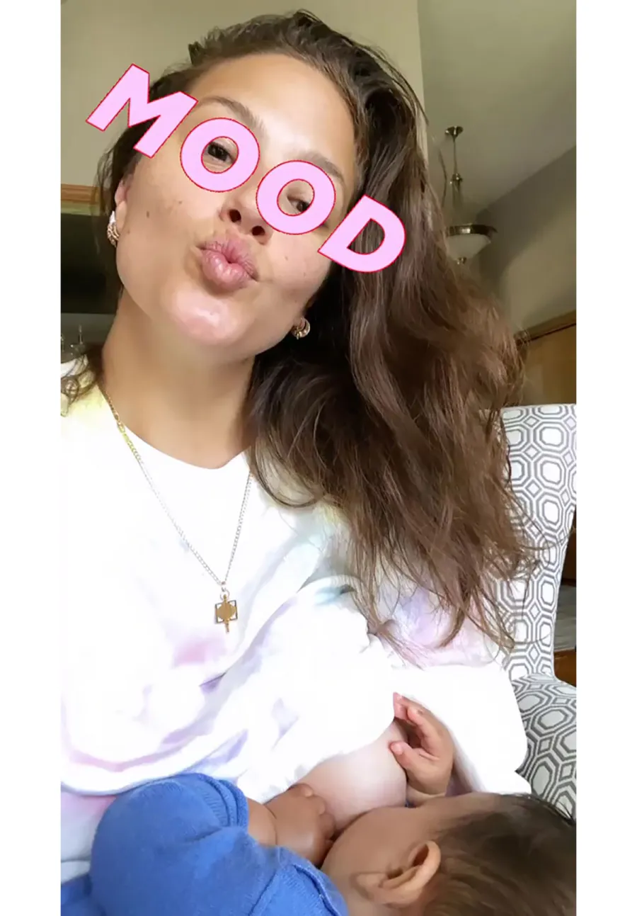 See Ashley Graham's Sweetest Breast-Feeding Shots With Son Isaac: 'Mood'