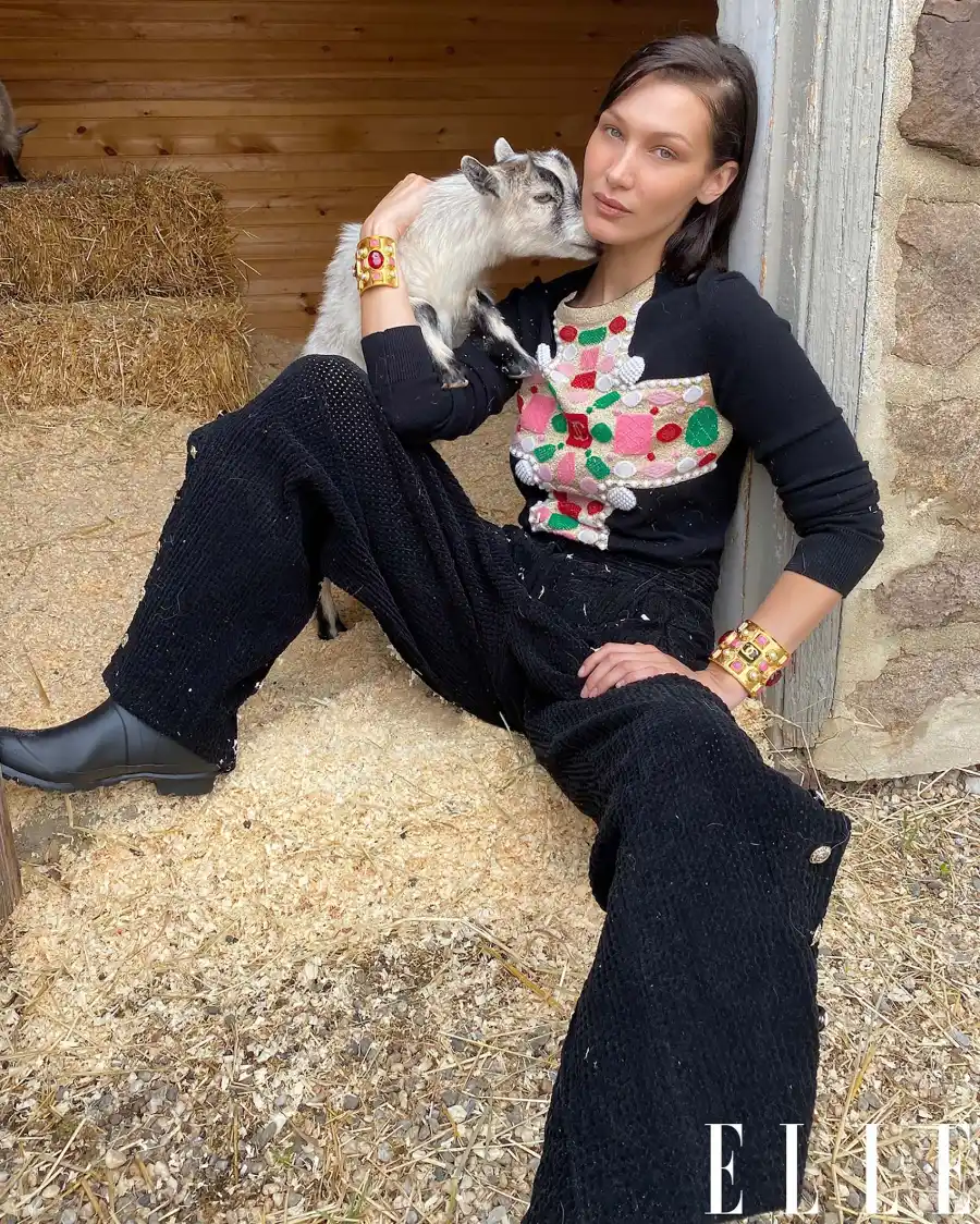 Pregnant Gigi Hadid Photographed Bella's August 'Elle' Magazine Cover